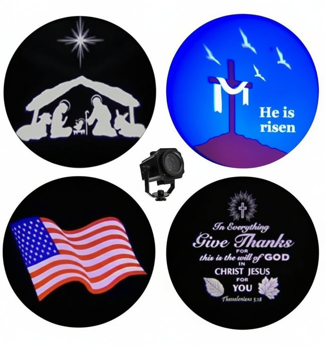 4-in-1 holiday projector for Christmas, Thanksgiving, Easter, July 4th and the Memorial day